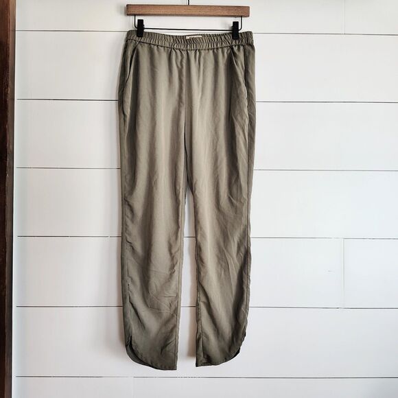 Marine Layer Small Women’s Allison Re-Spun Pant Olive Green Pull On Casual Comfy - Picture 2 of 8